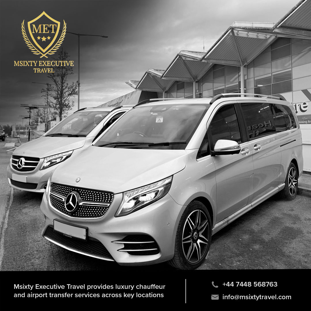 Two 8 Seater Luxury Mercedes Van model Vito fits 8 passengers and one chauffeur at Birmingham Airport (BHX)