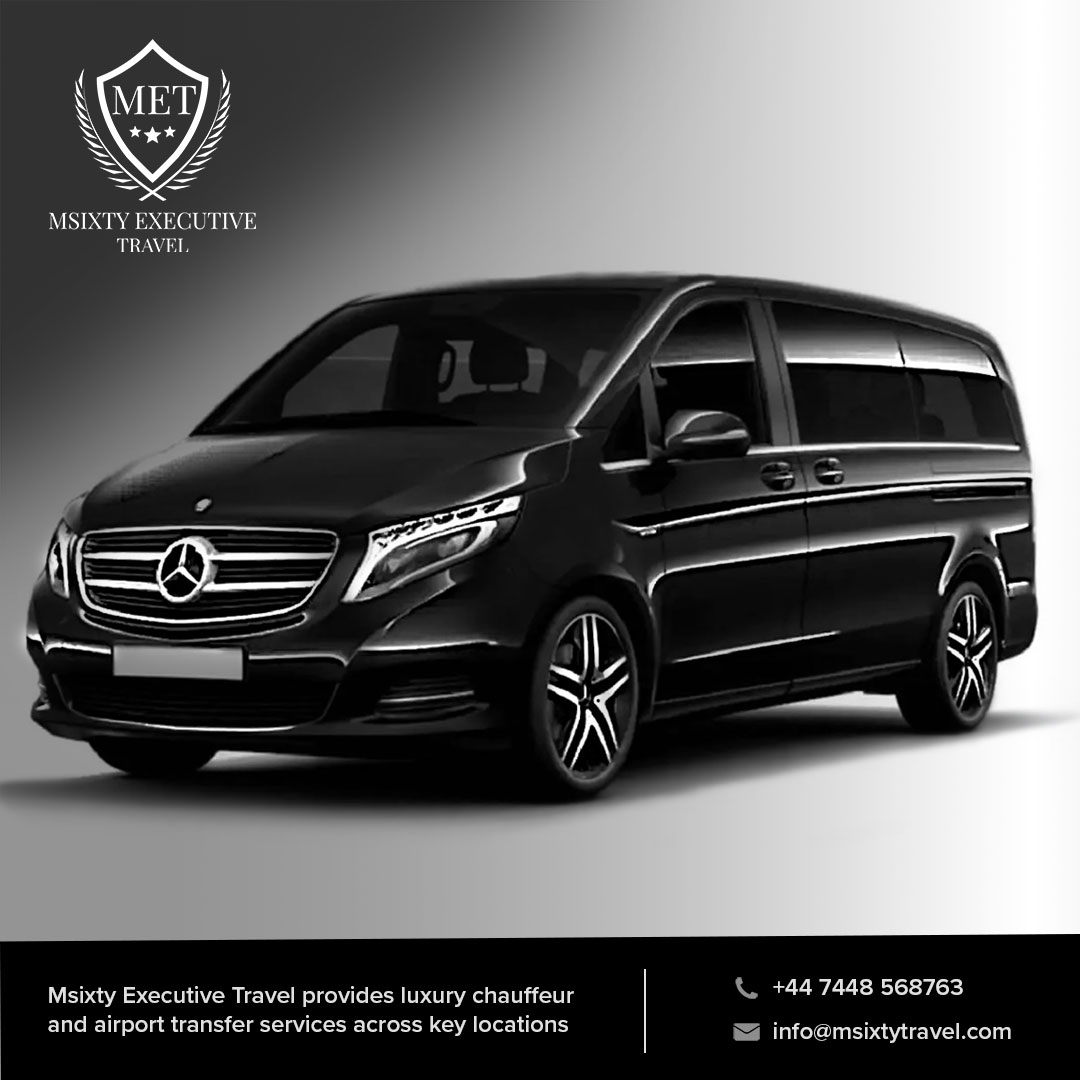 Chauffeur service on Mercedes V Class to Bournville